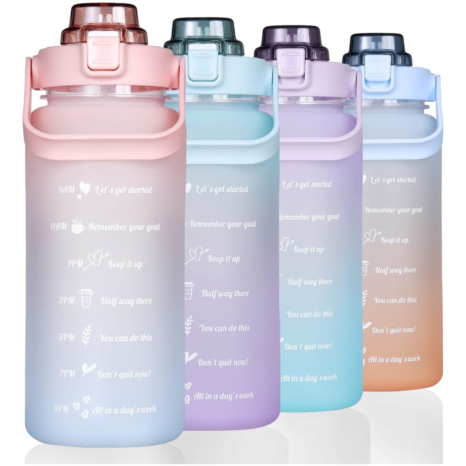 Smart Water Bottle Tracker - 2 Liters Plastic Kettle Large Portable