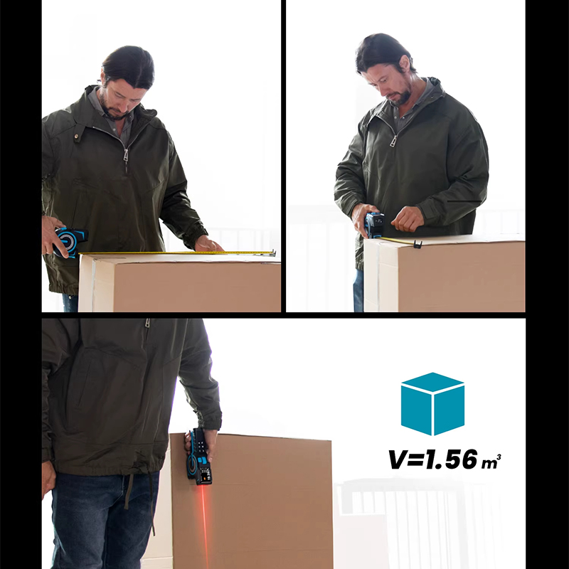 Laser Distance Measure - 3-in-1 Distance Measurer 100M Laser Measuring