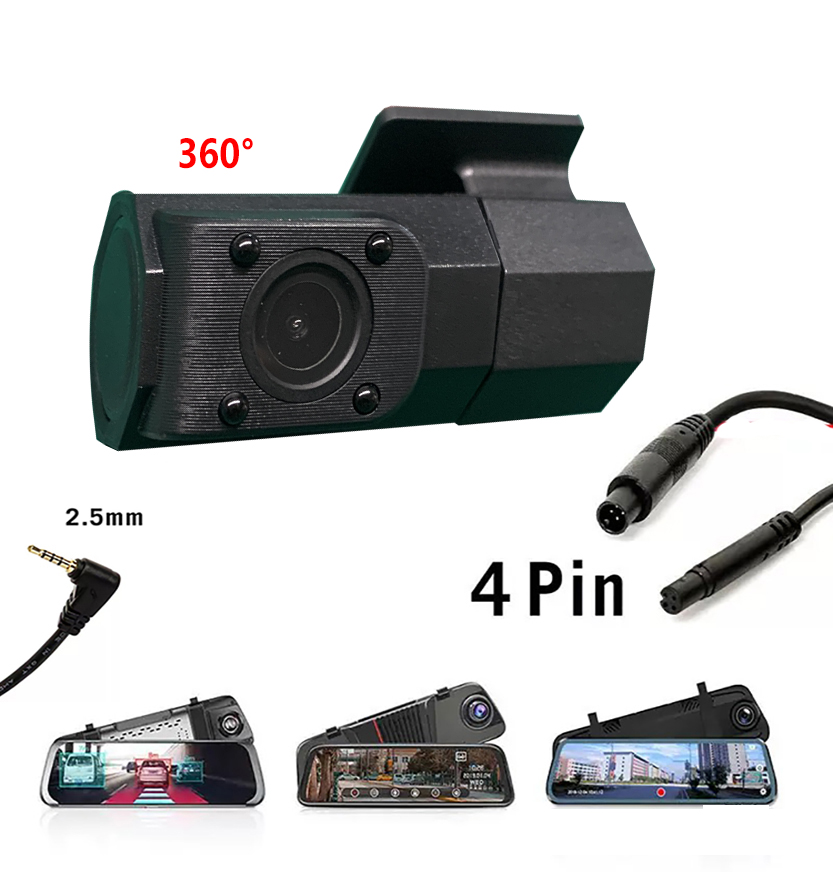 Panoramic Dash Cam 360 - Car Camera 360 Rotating Infrared 4Pin