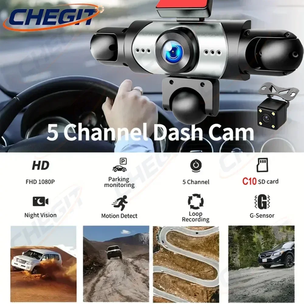 New 5Lens Dash cam 360° 1080P  - Panoramic Dash Cam 360 ulasan dan harga