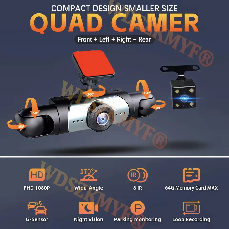 360° Panoramic DashCam 1080P 3 - Panoramic Dash Cam 360 ulasan dan harga