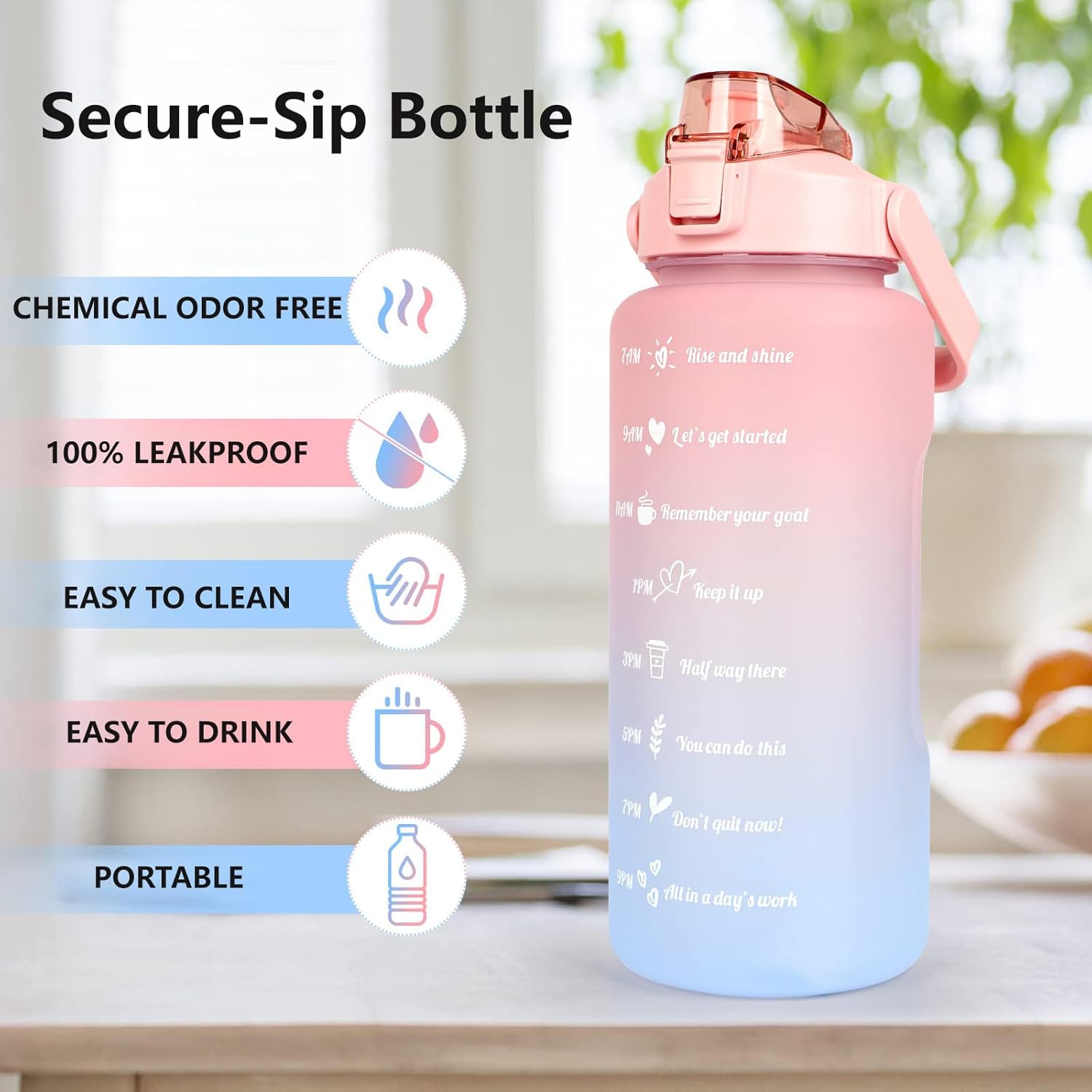 2 Liters Plastic Kettle Large  - Smart Water Bottle Tracker ulasan dan harga