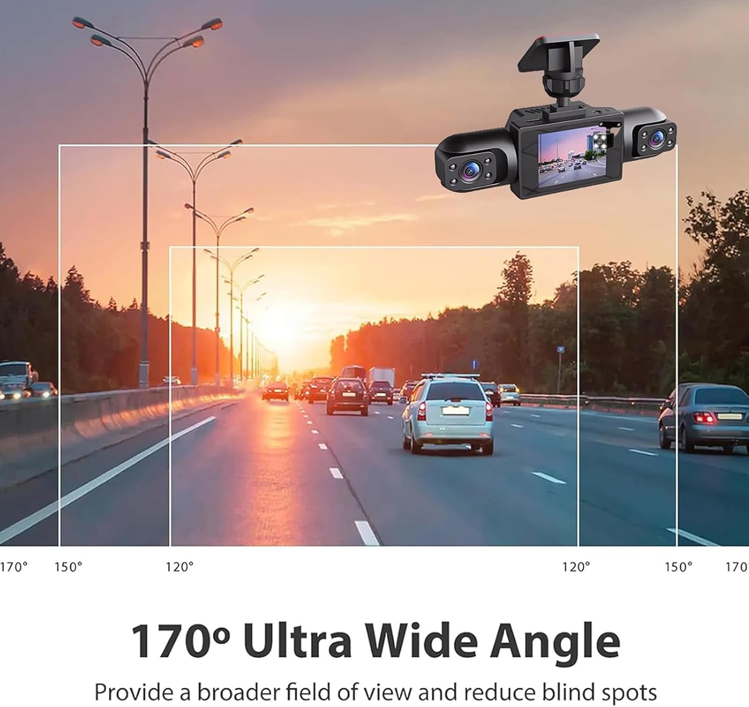 All-Round 360 Degree 1080P Pan - Panoramic Dash Cam 360 ulasan dan harga