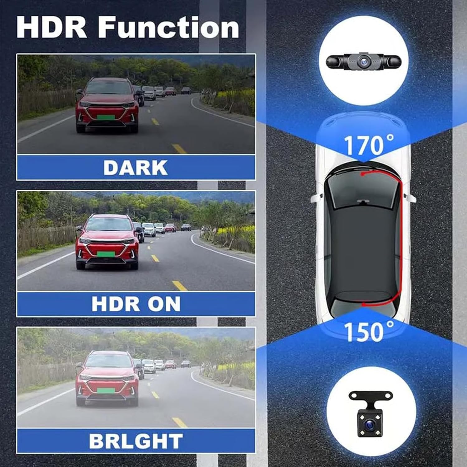 All-Round 360 Degree 1080P Pan - Panoramic Dash Cam 360 ulasan dan harga