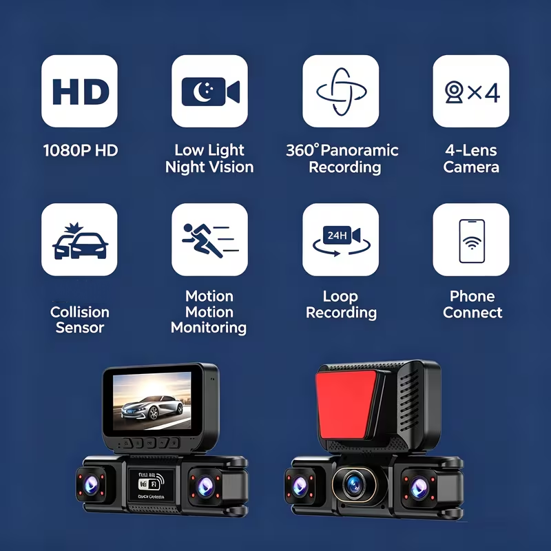 3/4CH WiFi 360° Panoramic Dash - Panoramic Dash Cam 360 ulasan dan harga