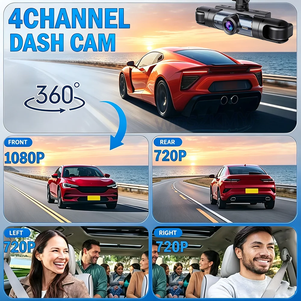 HD 1080P 3/4H 360° Panoramic D - Panoramic Dash Cam 360 ulasan dan harga