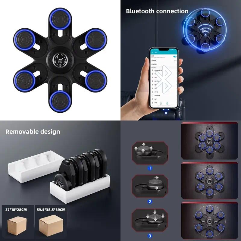 Smart Music Boxing Machine Wal - Led Gloves Music ulasan dan harga